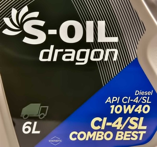 Моторное масло S-Oil Dragon Combo Best 10W-40 6 л на Toyota Hiace