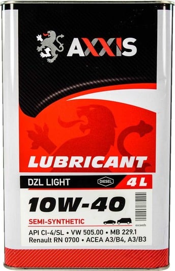 Моторна олива Axxis DZL Light 10W-40 4 л на Chevrolet Caprice