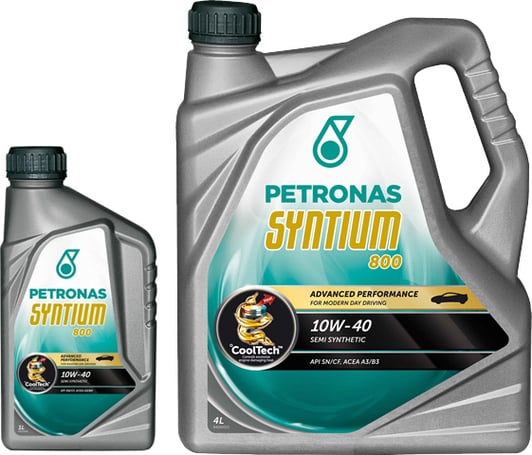 Моторна олива Petronas Syntium 800 10W-40 на Mazda Premacy