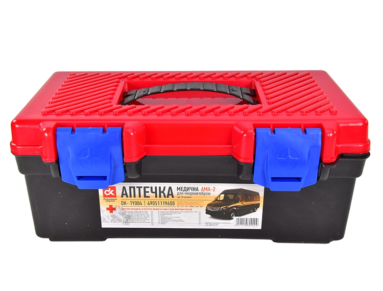 

Аптечка автомобильная Дорожная Карта АМА-2 в жестком чехле DKTY004