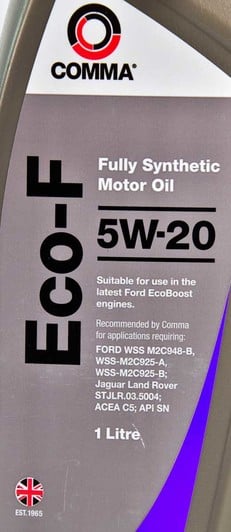 Моторна олива Comma Eco-F 5W-20 1 л на Ford Mustang