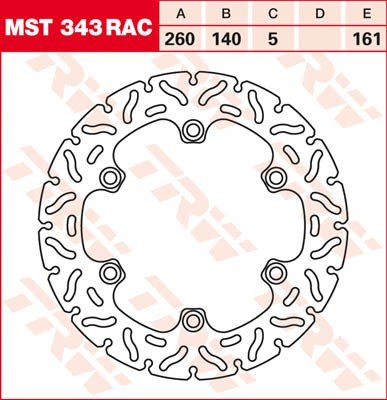 

TRW MST343RAC Тормозной диск