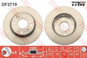 Тормозной диск TRW DF2719
