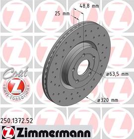 Гальмівний диск Zimmermann 250.1372.52