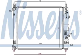 Радіатор охолодження двигуна Nissens 68796