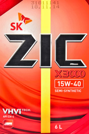 Моторна олива ZIC X3000 15W-40 6 л на Kia Pregio