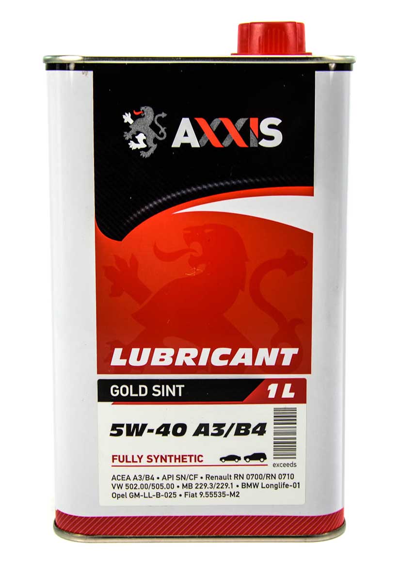 Моторное масло Axxis Gold Sint A3/B4 5W-40 для SsangYong Rexton 1 л на SsangYong Rexton