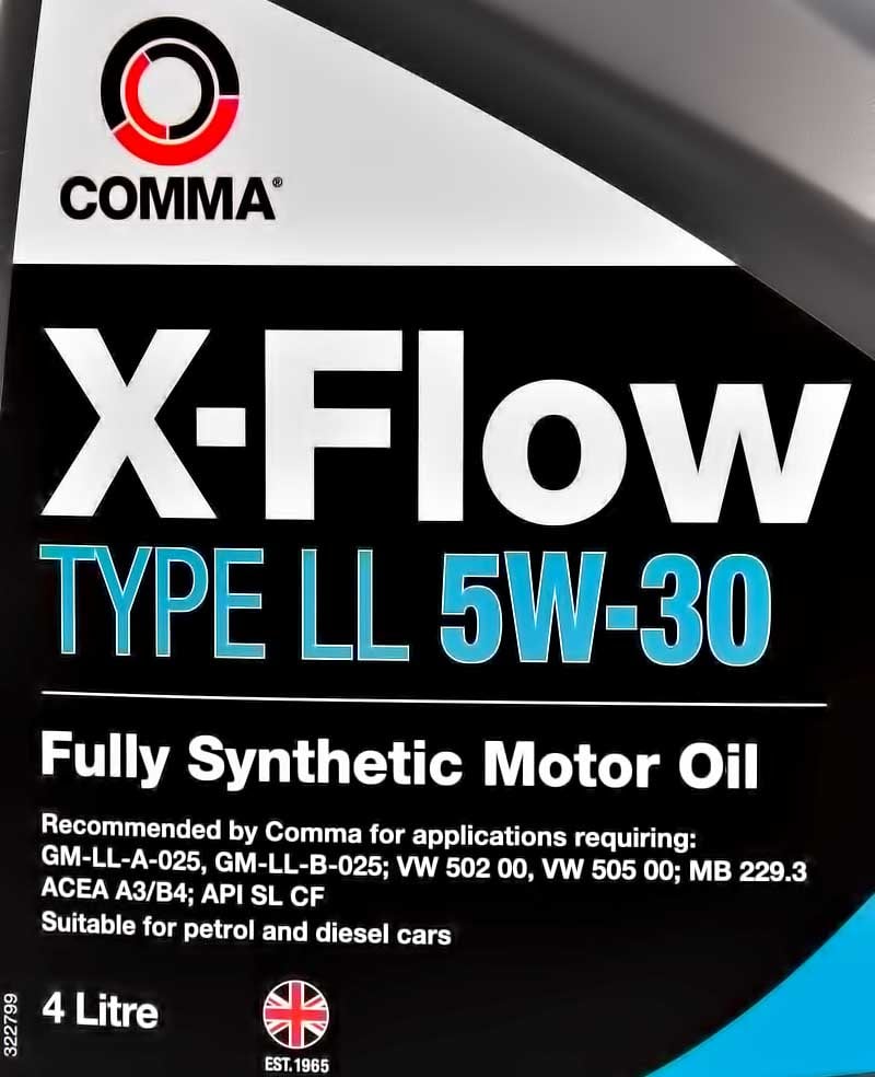 Моторна олива Comma X-Flow Type LL 5W-30 для Renault Kangoo 4 л на Renault Kangoo