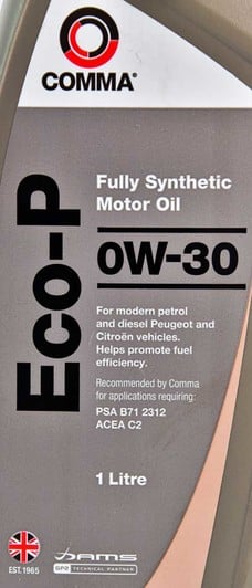 Моторное масло Comma Eco-P 0W-30 1 л на Toyota Starlet