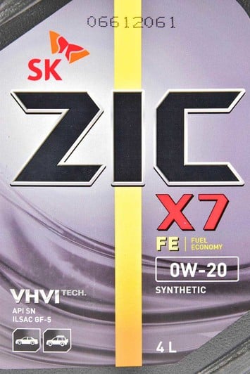 Моторна олива ZIC X7 FE 0W-20 4 л на Lexus RC