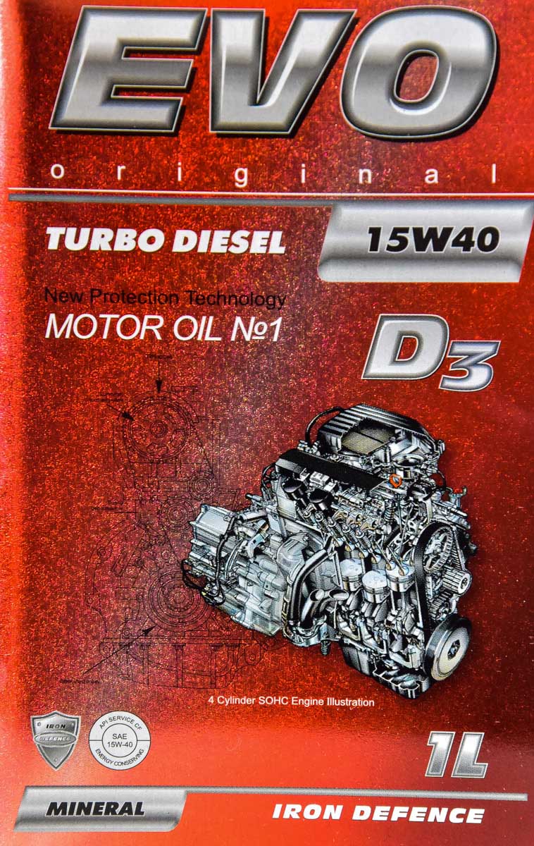 Моторна олива EVO D3 Turbo Diesel 15W-40 1 л на Dodge Caravan