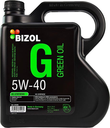 Моторное масло Bizol Green Oil 5W-40 4 л на Kia Pregio