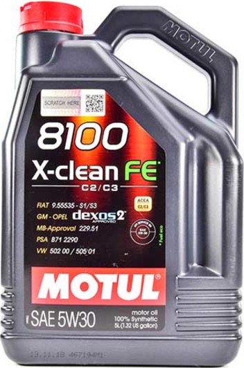 Моторное масло Motul 8100 X-Clean FE 5W-30 для MINI Cooper 5 л на MINI Cooper