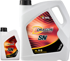 Моторное масло S-Oil Dragon SN 5W-20 полусинтетическое