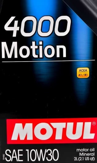 Моторное масло Motul 4000 Motion 10W-30 2 л на Peugeot 605
