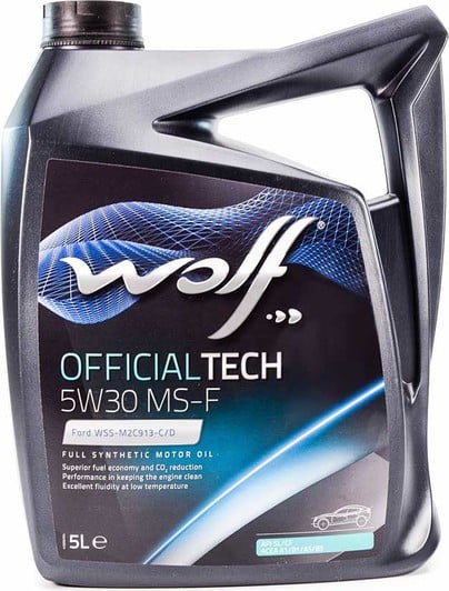 Моторна олива Wolf Officialtech MS-F 5W-30 для Kia Pride 5 л на Kia Pride