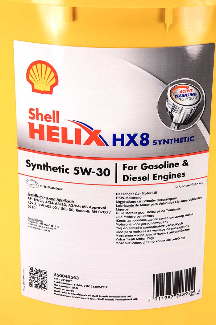 Моторное масло Shell Helix HX8 5W-30 для Ford Mustang 20 л на Ford Mustang