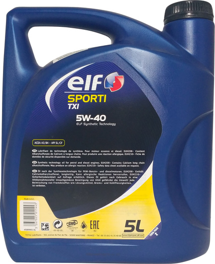 Моторное масло Elf Sporti TXI 5W-40 5 л на Hyundai Stellar