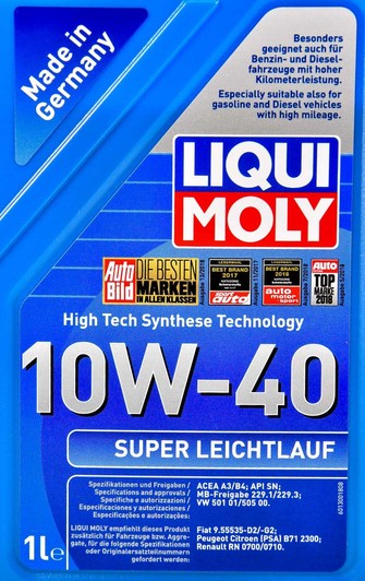 Моторное масло Liqui Moly Super Leichtlauf 10W-40 1 л на BMW 7 Series