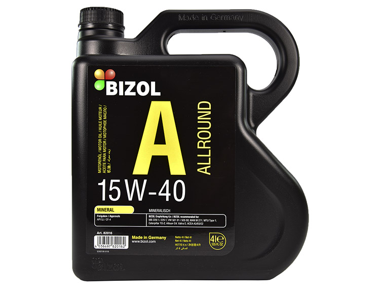 Моторное масло Bizol Allround 15W-40 4 л на Renault Clio