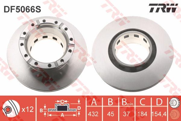 

TRW DF5066S Тормозной диск