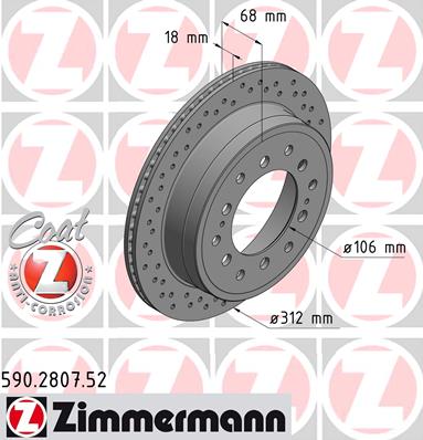 

Zimmermann 590280752 Тормозной диск