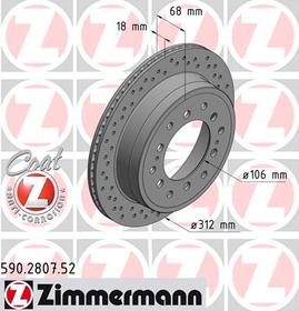 Тормозной диск Zimmermann 590.2807.52