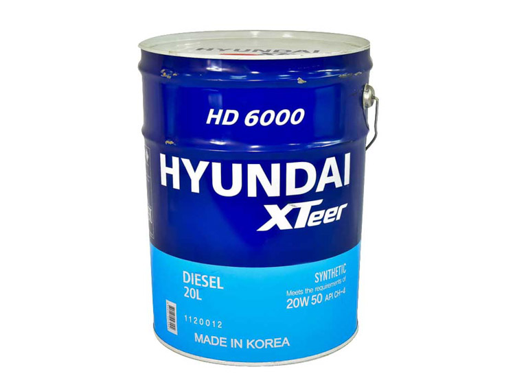 Моторна олива Hyundai XTeer HD 6000 20W-50 20 л на Peugeot 207