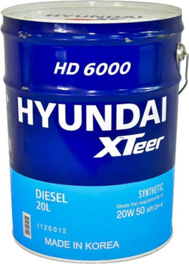 Моторное масло Hyundai XTeer HD 6000 20W-50 20 л на Toyota Land Cruiser Prado (120, 150)