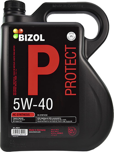 Моторное масло Bizol Protect 5W-40 5 л на MINI Cooper
