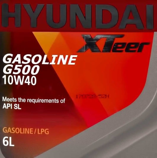 Моторное масло Hyundai XTeer Gasoline G500 10W-40 6 л на Renault 4