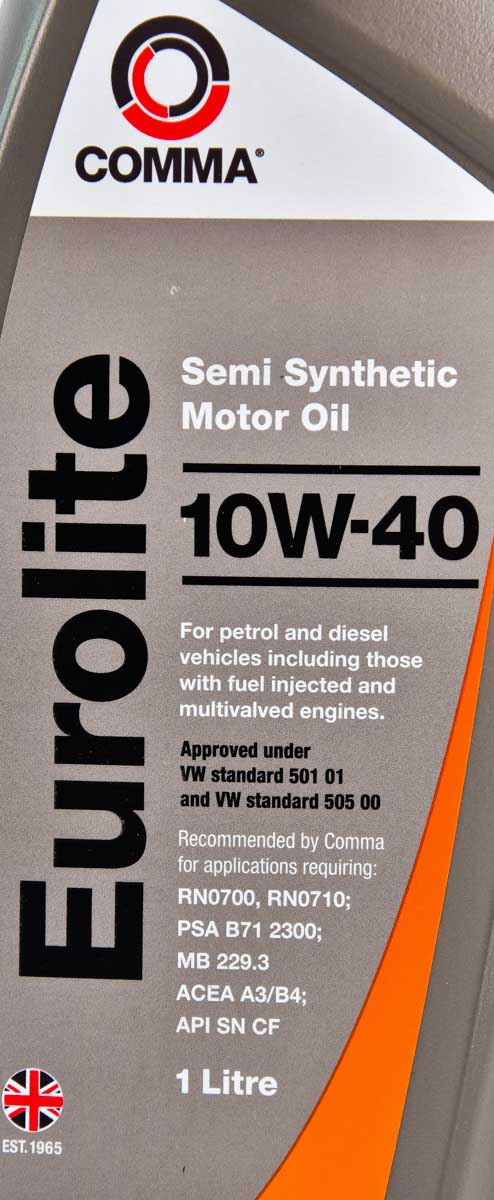 Моторна олива Comma Eurolite 10W-40 1 л на Hyundai i40