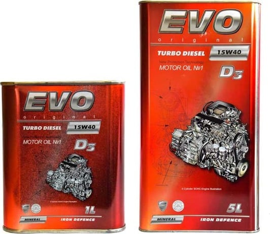 Моторна олива EVO D3 Turbo Diesel 15W-40 на Mazda 3