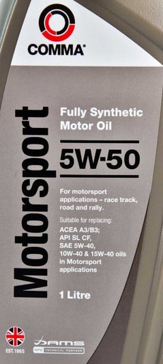 Моторное масло Comma Motorsport 5W-50 1 л на Audi Allroad