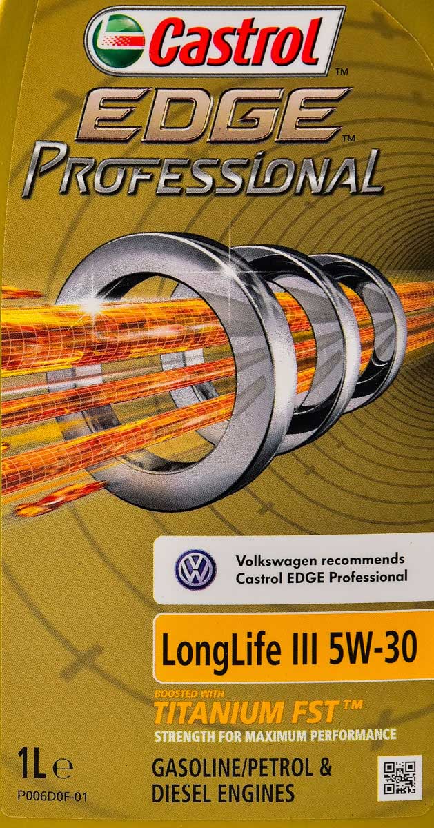 Моторна олива Castrol Professional EDGE Titanium Longlife 3 VW 5W-30 на Nissan Juke