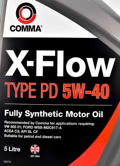 Моторна олива Comma X-Flow Type PD 5W-40 5 л на Kia Pregio