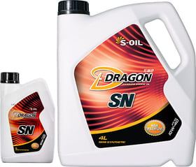 Моторное масло S-Oil Dragon SN 10W-40 полусинтетическое