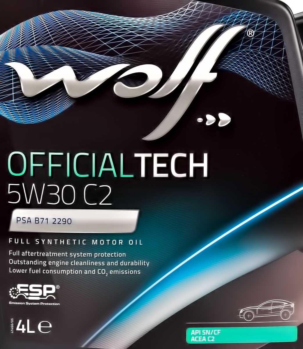 Моторна олива Wolf Officialtech C2 5W-30 4 л на Mercedes CLK-Class