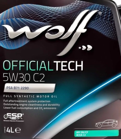 Моторное масло Wolf Officialtech C2 5W-30 4 л на Peugeot 205