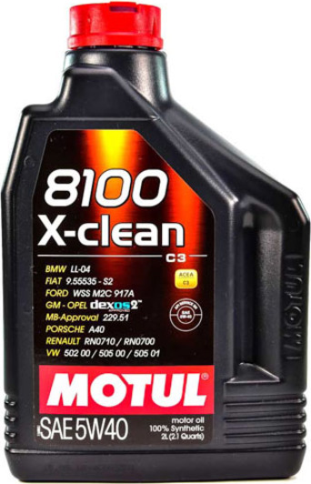 Моторна олива Motul 8100 X-Clean 5W-40 для Cadillac BLS 2 л на Cadillac BLS