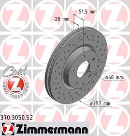 Тормозной диск Zimmermann 370.3050.52