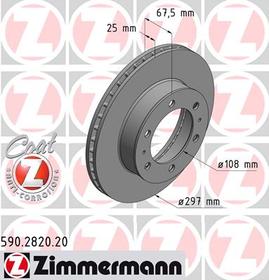 Гальмівний диск Zimmermann 590.2820.20