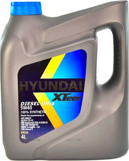 Моторное масло Hyundai XTeer Diesel Ultra 5W-40 для Chevrolet Niva 4 л на Chevrolet Niva