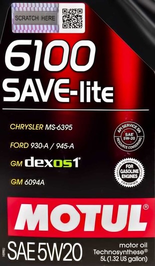 Моторное масло Motul 6100 Save-Lite 5W-20 5 л на Iveco Daily VI