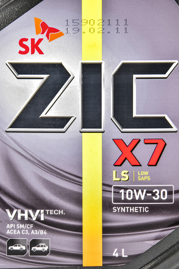 Моторное масло ZIC X7 LS 10W-30 4 л на Citroen C6