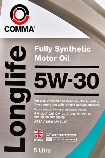 Моторна олива Comma LongLife 5W-30 5 л на Citroen DS4
