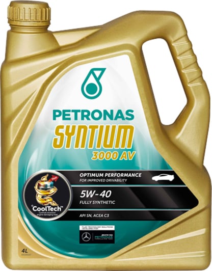 Моторна олива Petronas Syntium 3000 AV 5W-40 4 л на Dodge Challenger