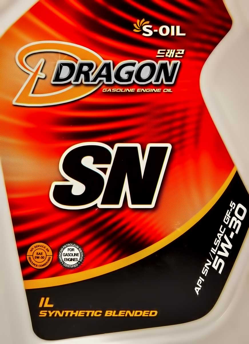 Моторна олива S-Oil Dragon SN 5W-30 1 л на Honda S2000