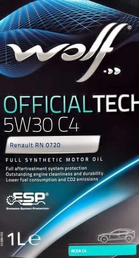 Моторна олива Wolf Officialtech C4 5W-30 1 л на Lexus ES