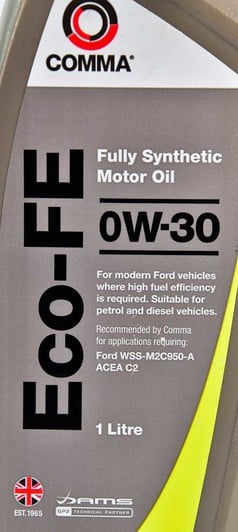 Моторна олива Comma Eco FE 0W-30 1 л на Toyota Avensis Verso